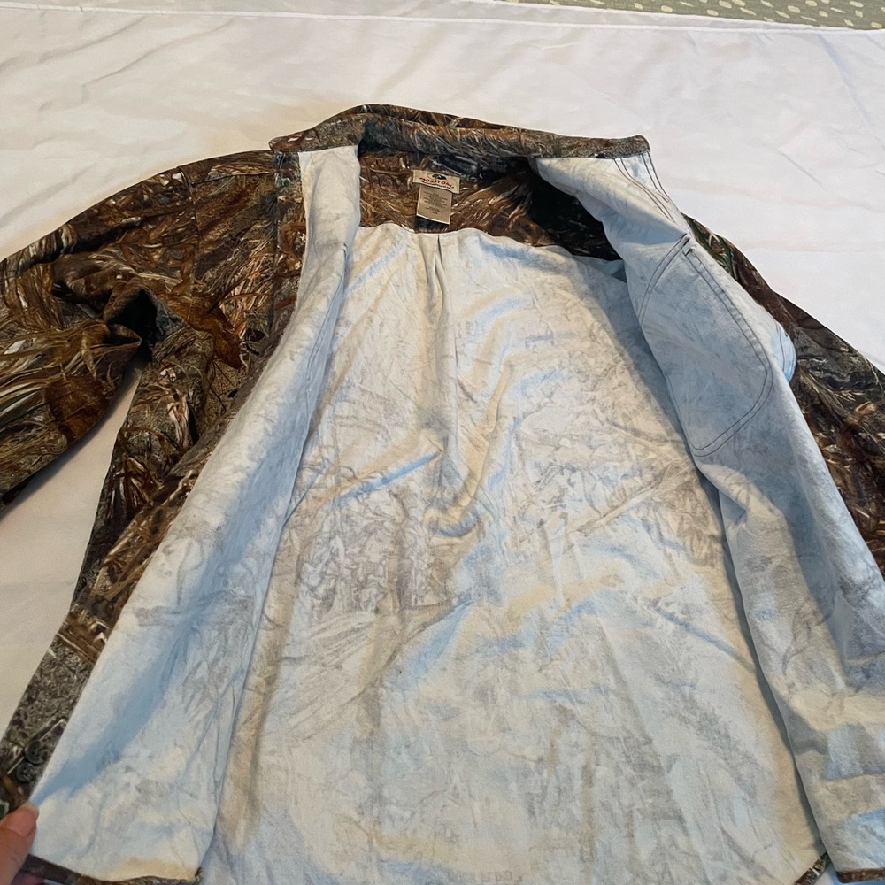 Mossy Oak Silentstalker Button-Up Long Sleeve Camouflage Shirt, Size Large - Picture 6 of 9